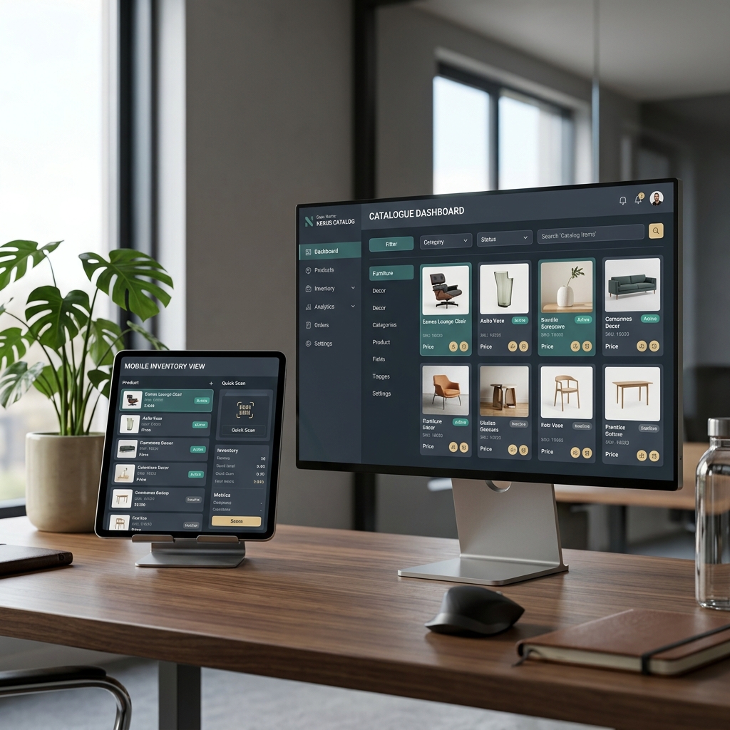 Listum Dashboard Mockup em Estilo Escritório Moderno